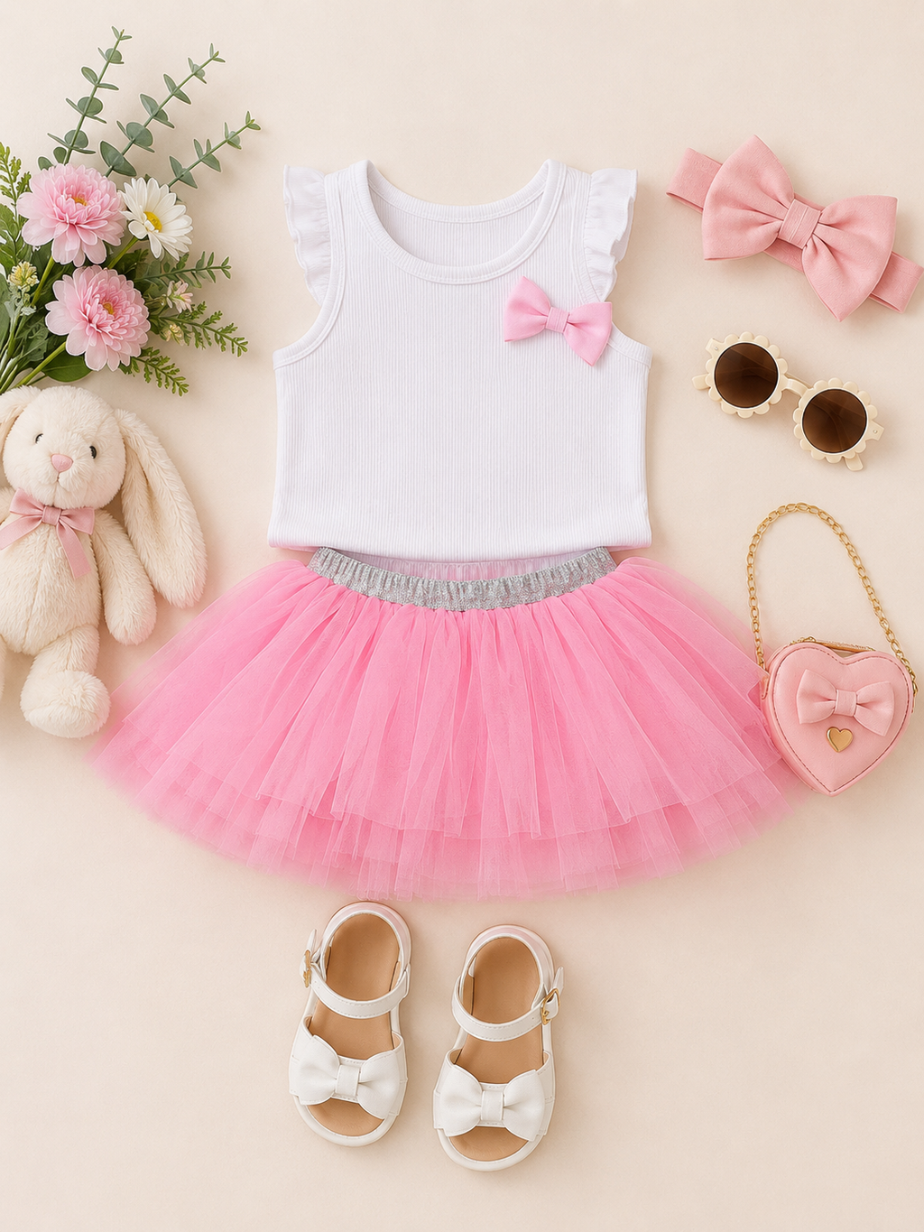Princess Twirl Pink Tutu Skirt for Little Girls