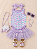 Little Mermaid Dreams Purple Onesie for Baby Girls