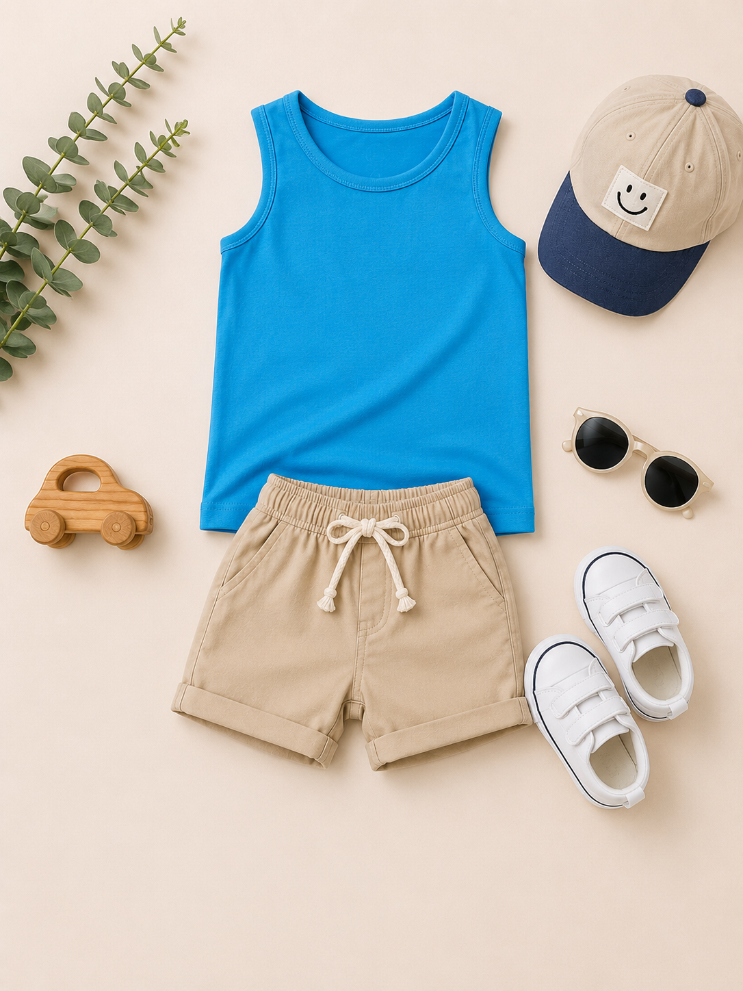 Sunny Days Sky Blue Tank Top for Toddler Boys