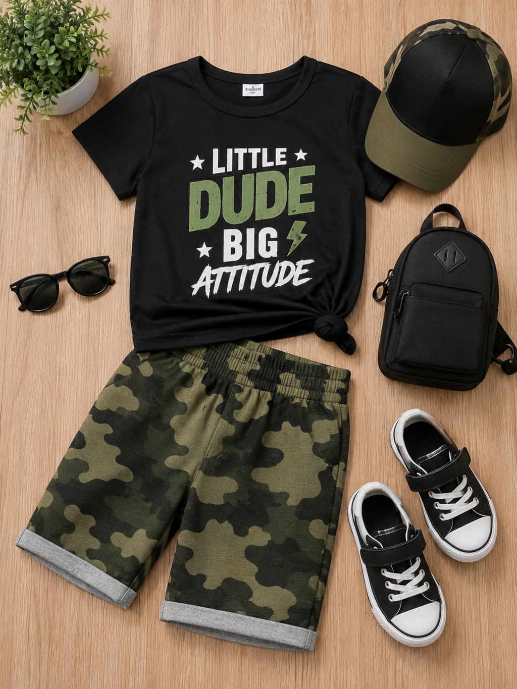 Little Explorer Camo Shorts