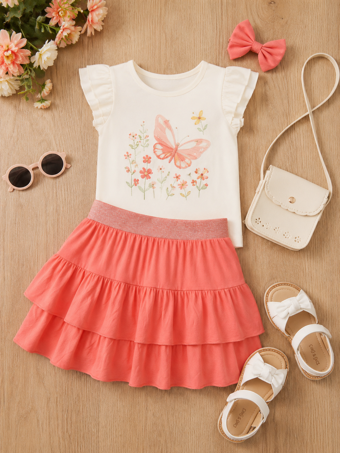 Sunset Twirl Layered Skirt