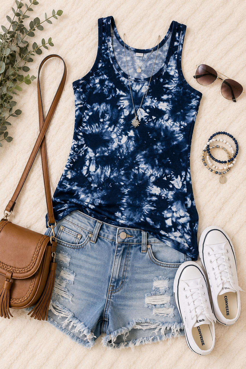 Midnight Ocean Tie-Dye Tank