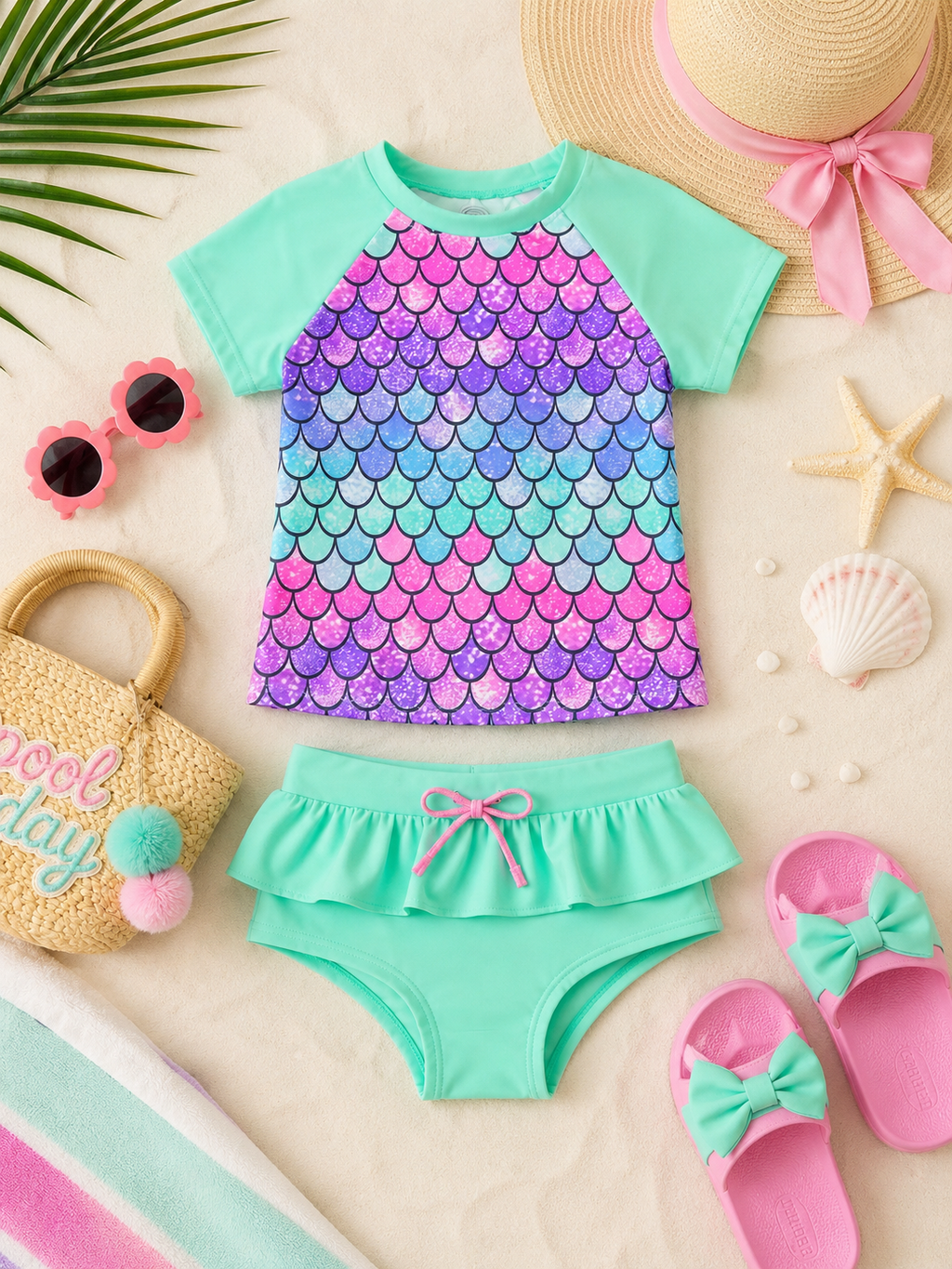 Mermaid Scales Swim Top