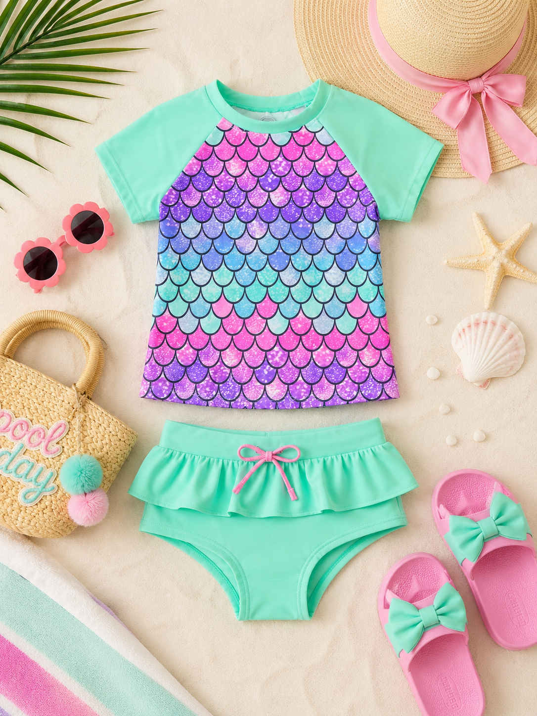 Mermaid Scales Swim Top