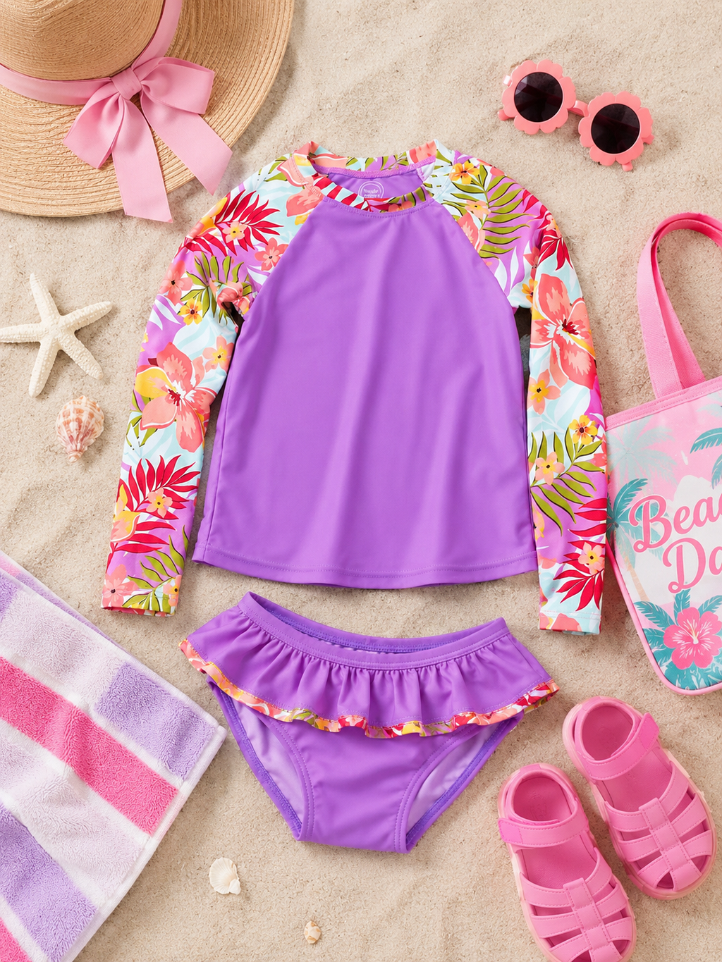Tropical Bloom Swim Top