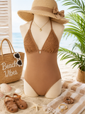 Mocha Sands Crochet Swimwear