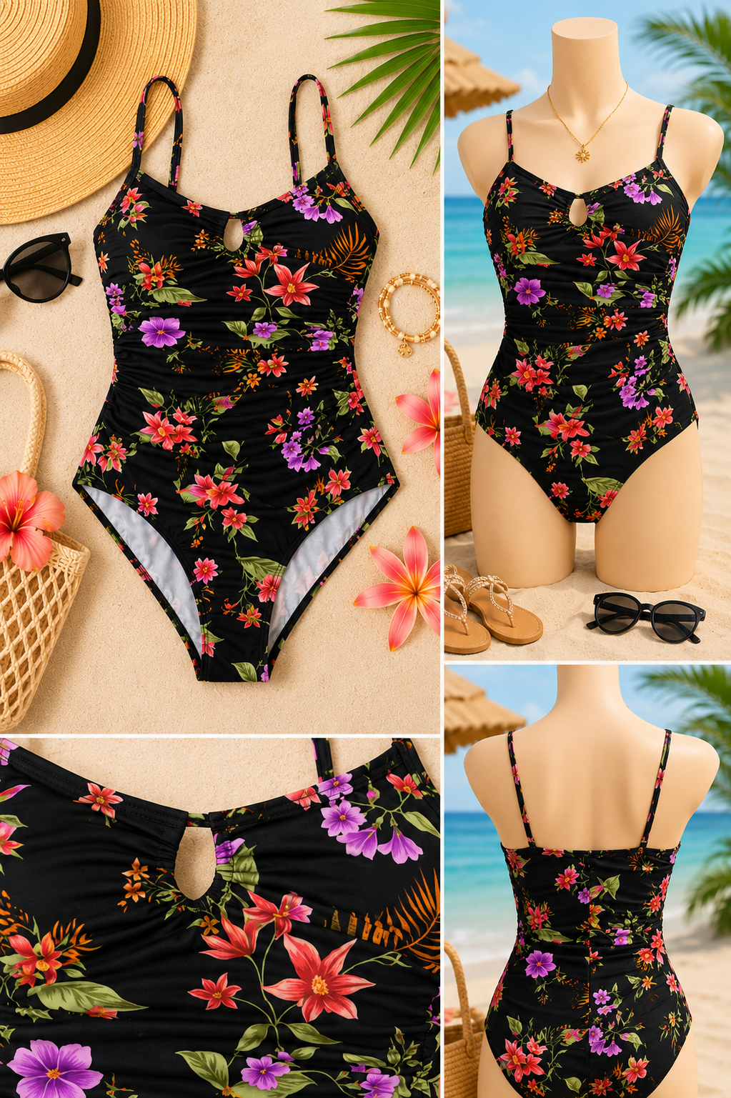 Tropical Noir One-Piece