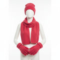 Ladies Winter Red Hat/Scarf An Glove Set