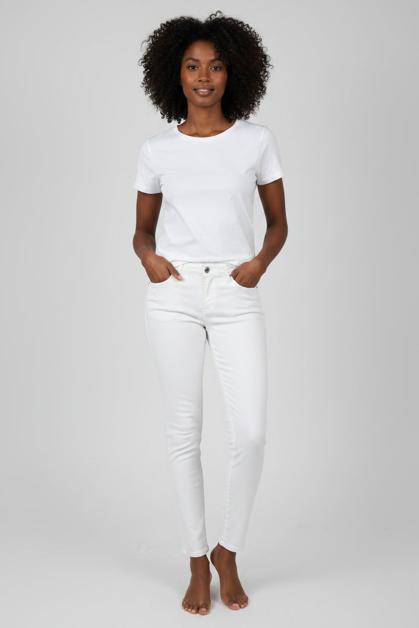 Ladies White Hudson Jeans