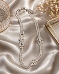 Luxury Silver Crystal Statement Necklace