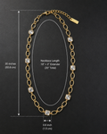 Luxe Gold Crystal Link Necklace