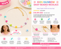 Kids Rainbow Daisy Beaded Necklace