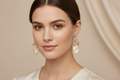 Coastal Pearl Cluster Drop Earrings