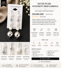 Silver Pearl Statement Drop Earrings