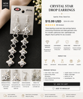Crystal Star Drop Earrings