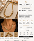 Luxury Gold Crystal Statement Necklace