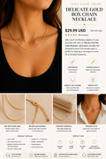 Delicate Gold Box Chain Necklace