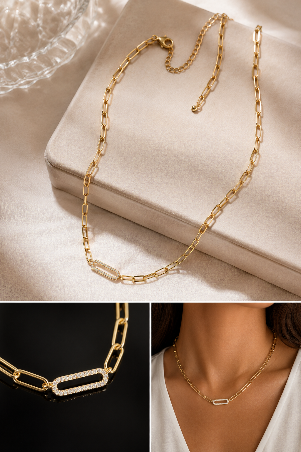 Delicate Gold Link Chain Necklace