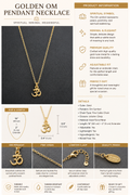 Golden Om Spiritual Pendant Necklace