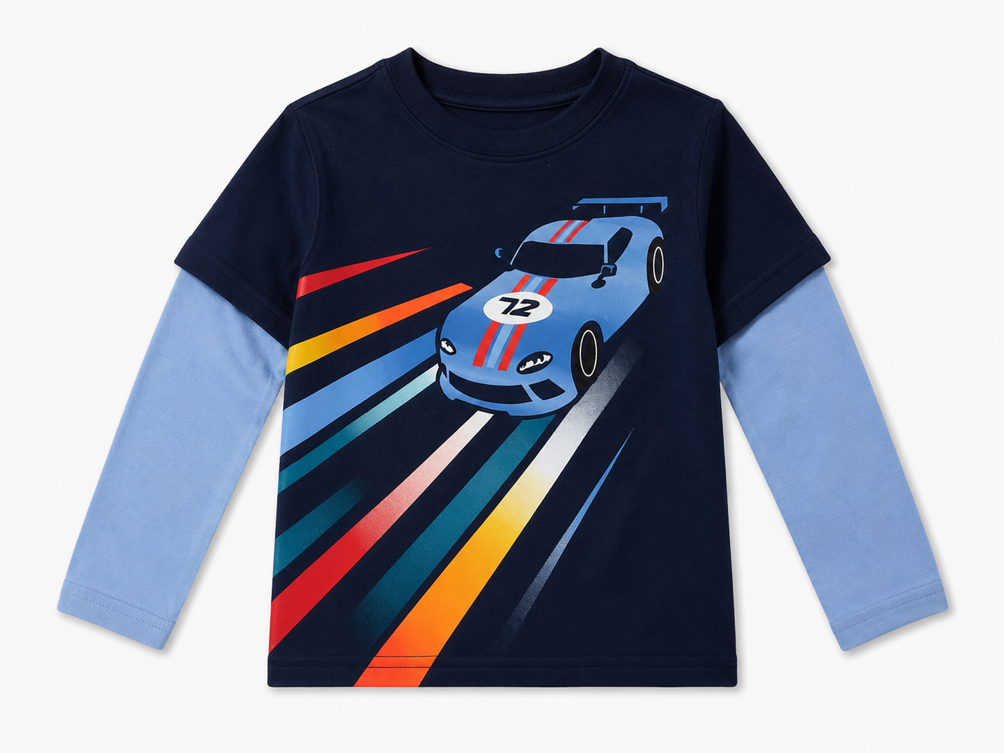 Boys Race Car Long Sleeve Shirt