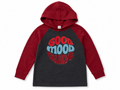 Boys “Good Mood Dude” Hooded Shirt