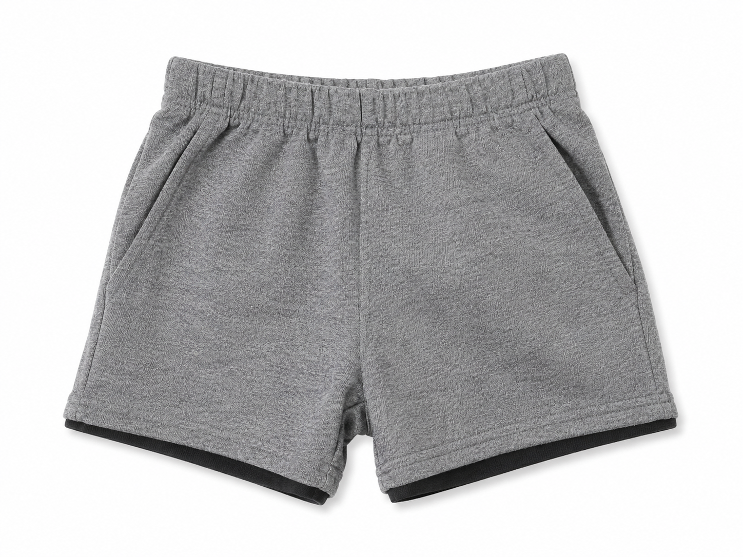 Boys Heather Gray Knit Shorts
