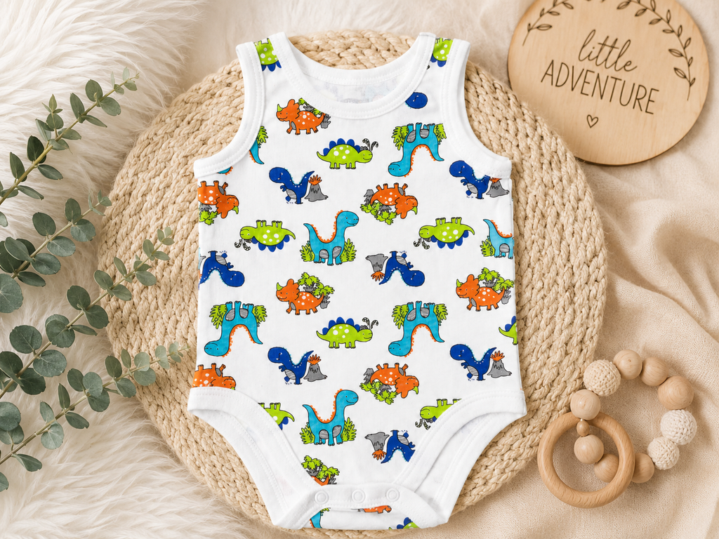 Baby Dinosaur Sleeveless onesies