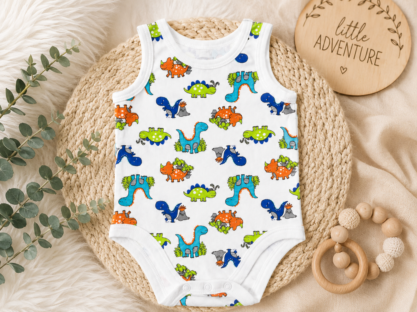 Baby Dinosaur Sleeveless onesies