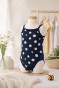 Toddler Girls Blue Bee Onesie