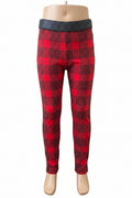 Big Girls Taped Leggins Size 8 Red & Black