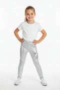 Big Girls Sliver Shimmer Legging Size 8