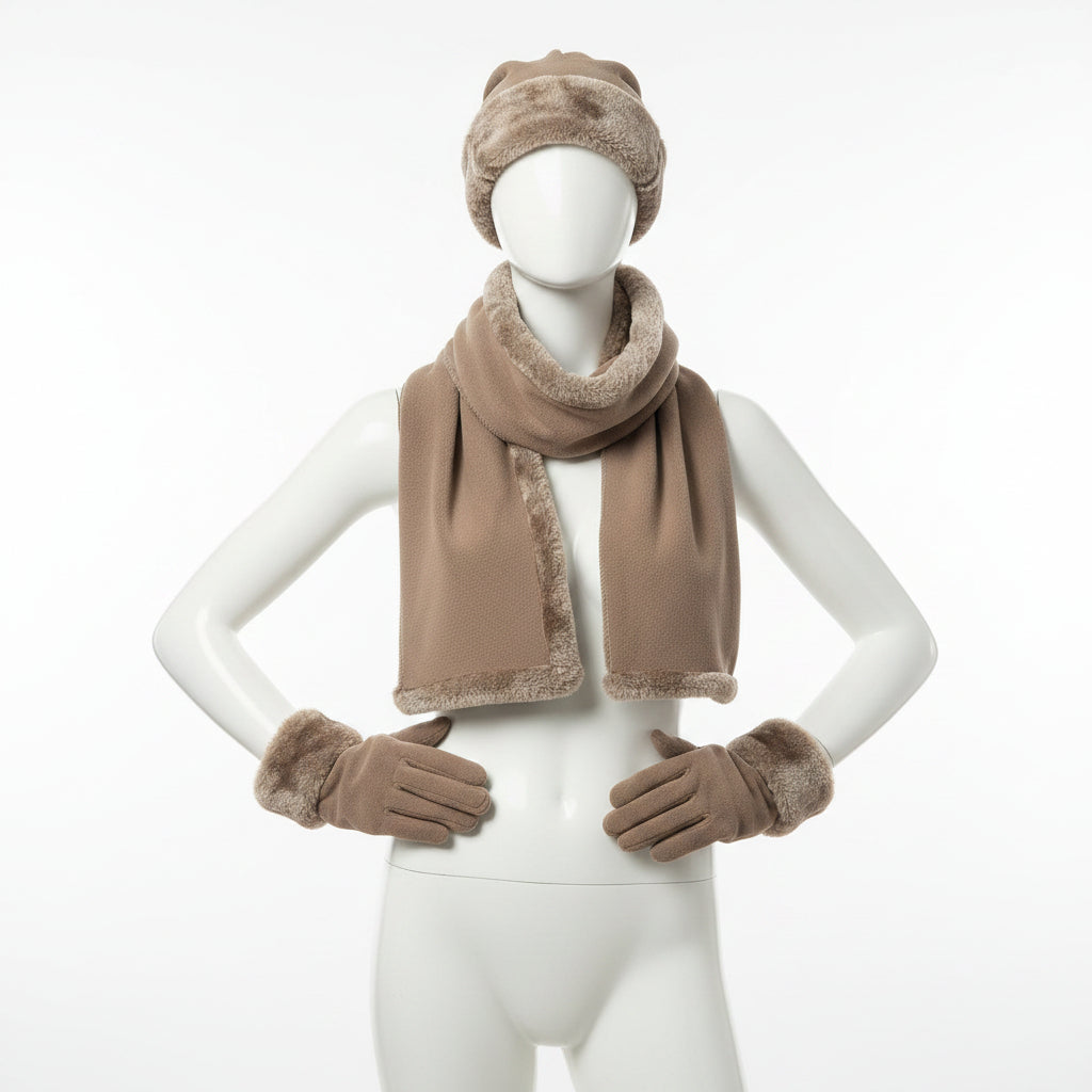 Ladies Hat Glove An Scarf Set