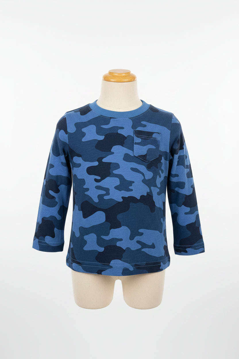Toddler Boys Pocket Tee Print