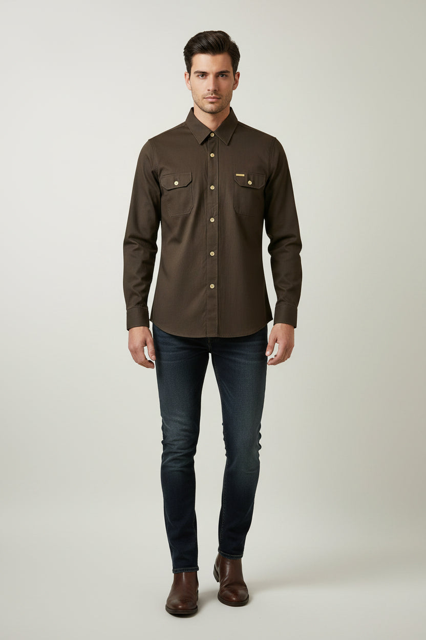 Men's Ablanche Shirt (Brown)
