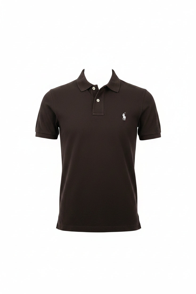 Men's Black Long Sleeve Polo Shirt