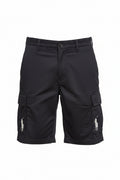 Men's Black Polo Shorts (Big White Emblem)