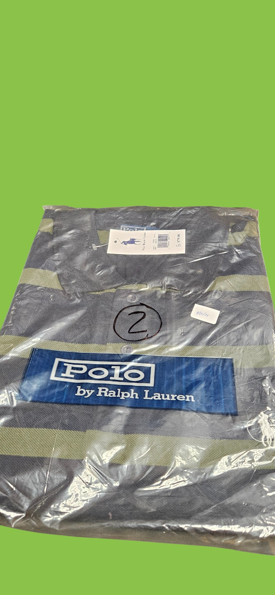 Men's Green An Blue Polo Shirt (White Emblem)