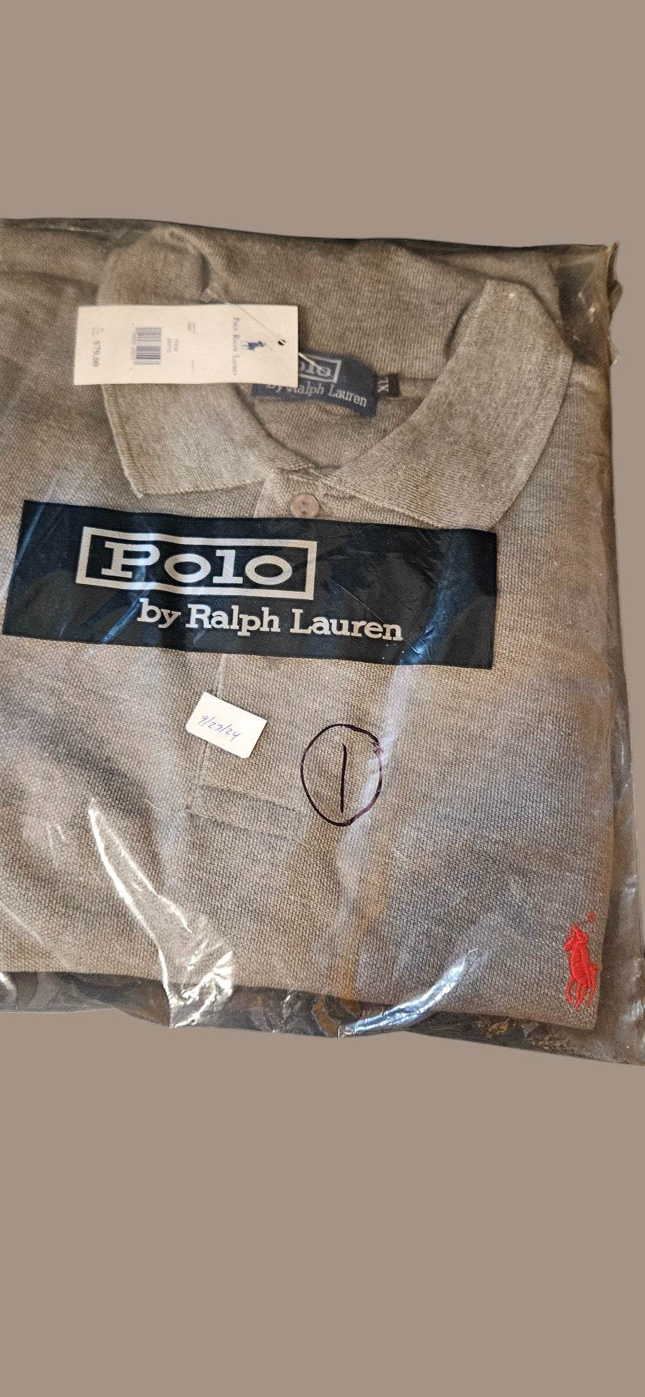 Men's Grey Polo Shirt (Red Emblem)