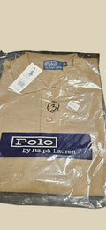 Men's Light Brown Polo Shirt (White Emblem)