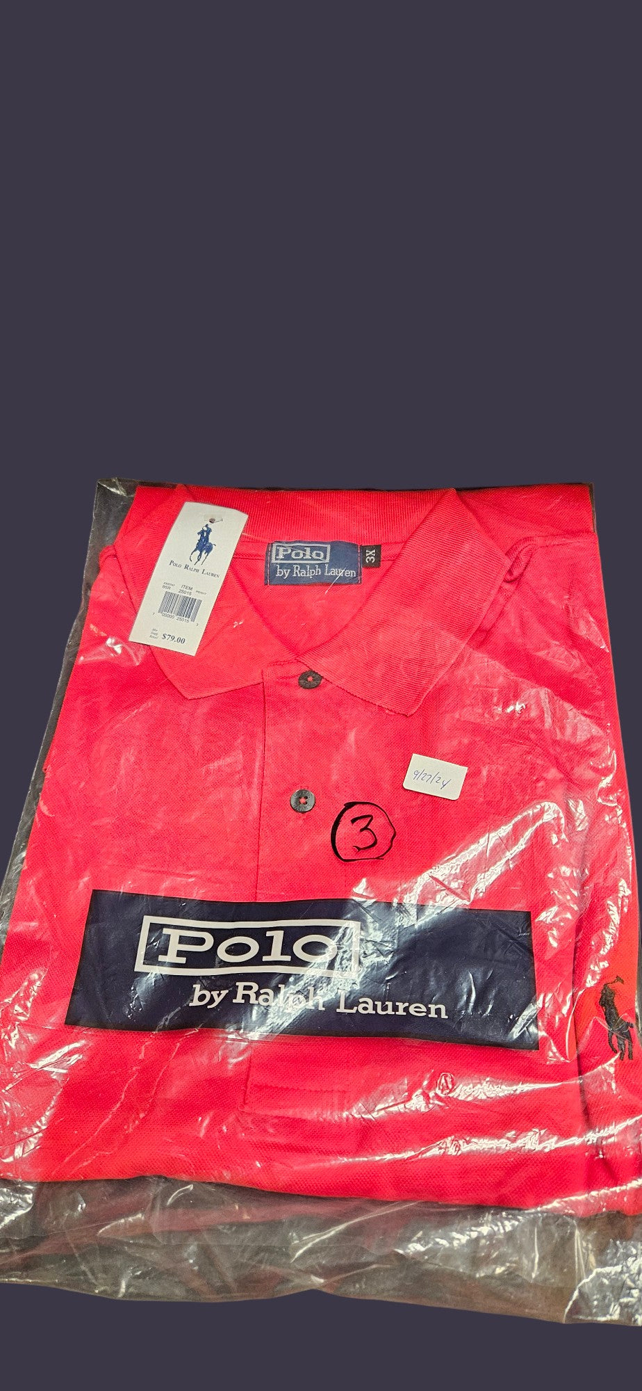 Men's Red Polo Shirt (Black Emblem)