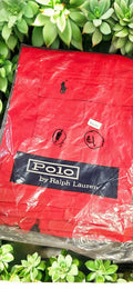 Men's Red Polo Shorts (Black Emblem)