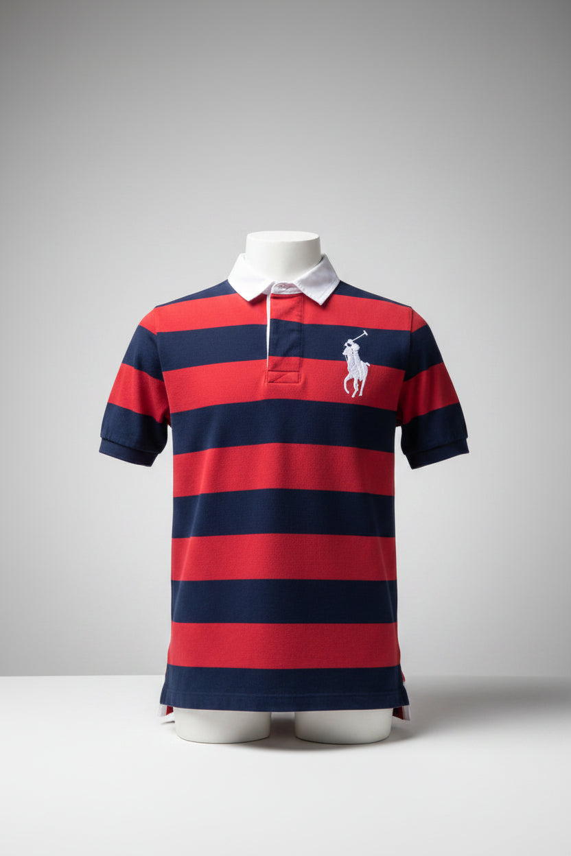 Men's Red White An Blue Long Sleeve Shirt