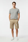 Men's Tan Polo Shorts (White Emblem)