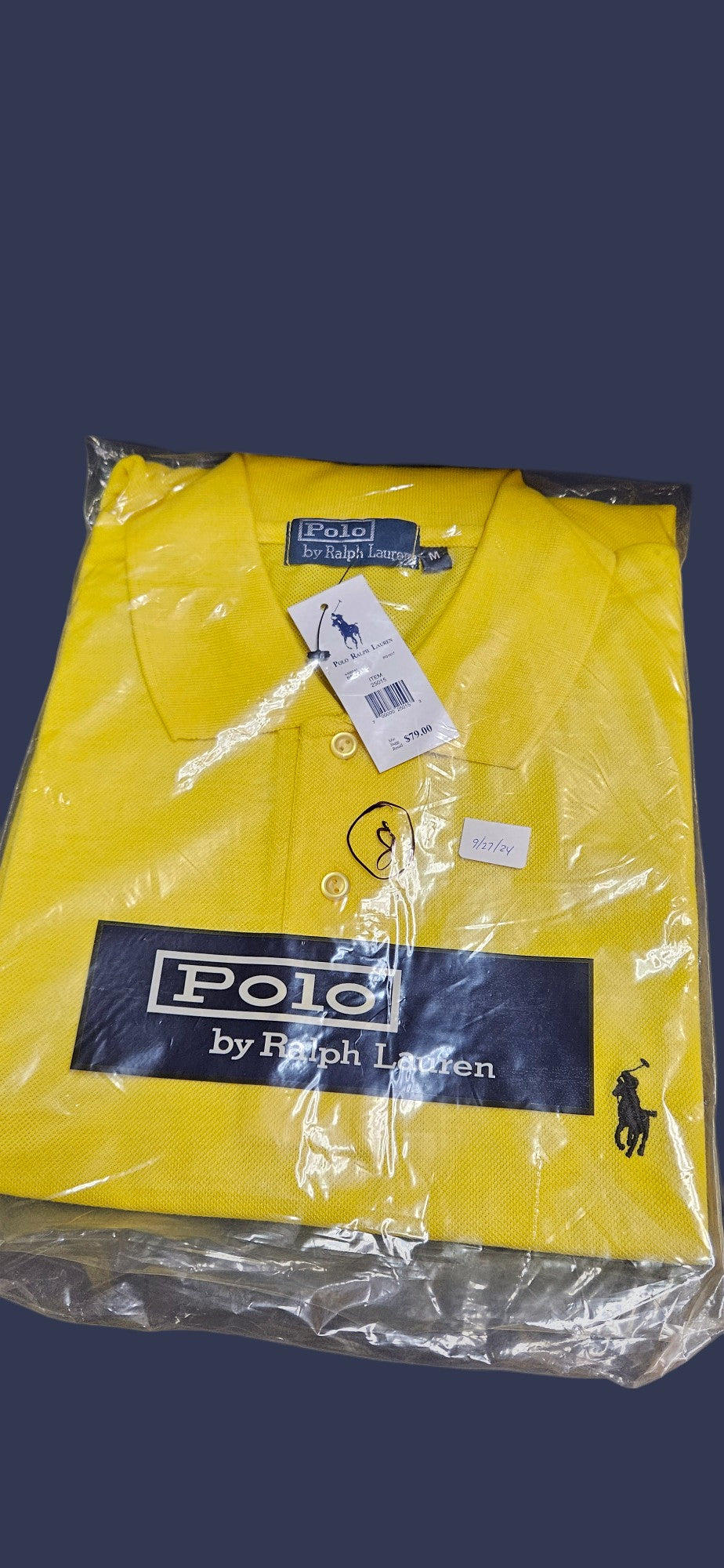 Men's Dark Yellow Polo Shirt (Black Emblem)