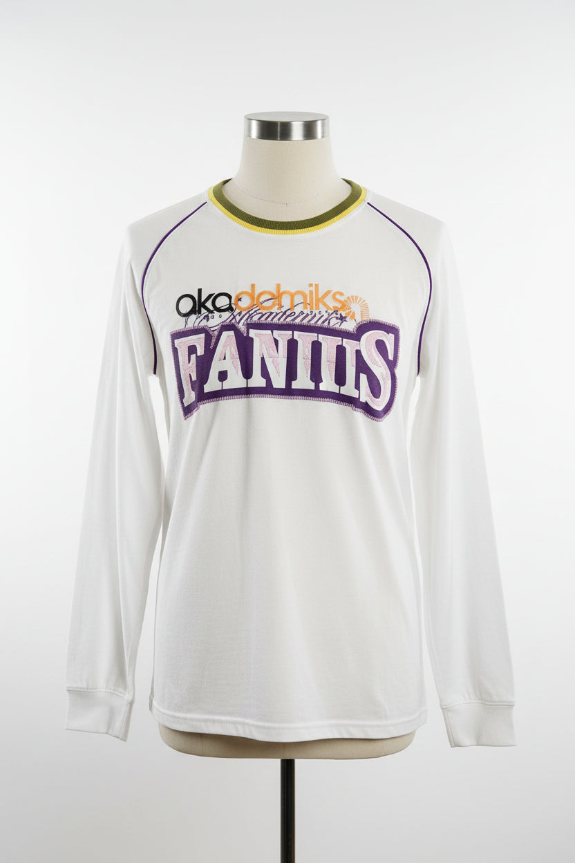 Men's Akademiks Long Sleeve Shirt (Purple White Yellow An Green)