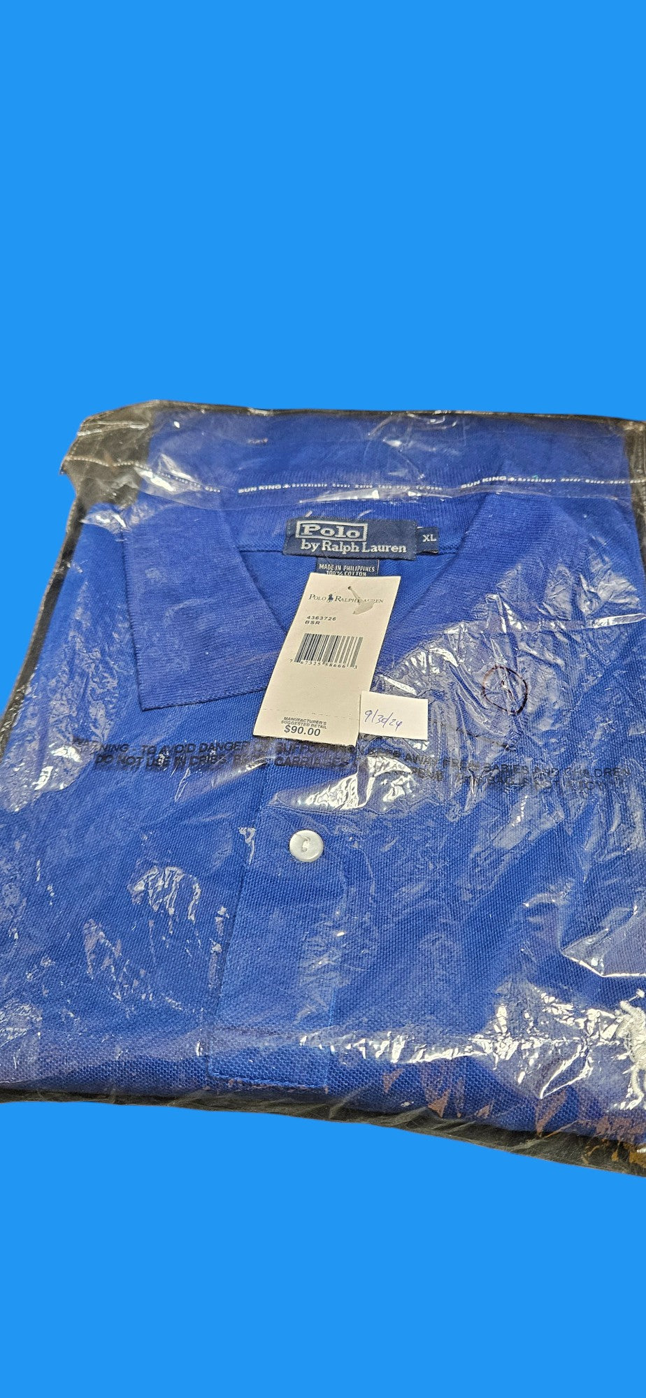 Men's Dark Blue Polo Shirt (White Emblem)