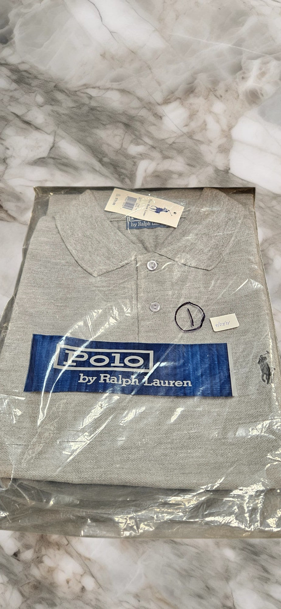 Men's Grey Polo Shirt (Black Emblem)
