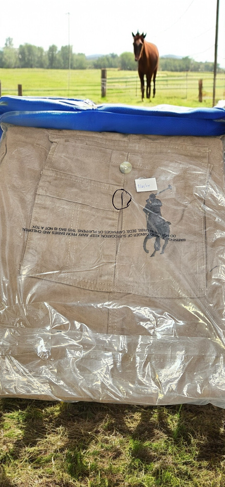 Men's Grey Polo Shorts (Big Black Emblem)
