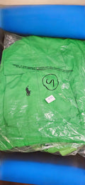 Men's Light Green Polo Shorts (Black Emblem)