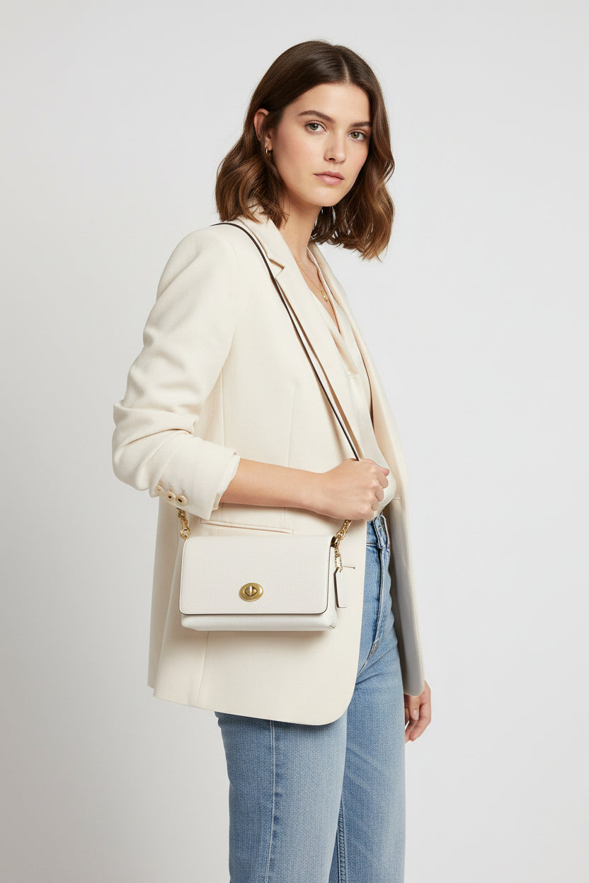 Ladies Coach White Purse